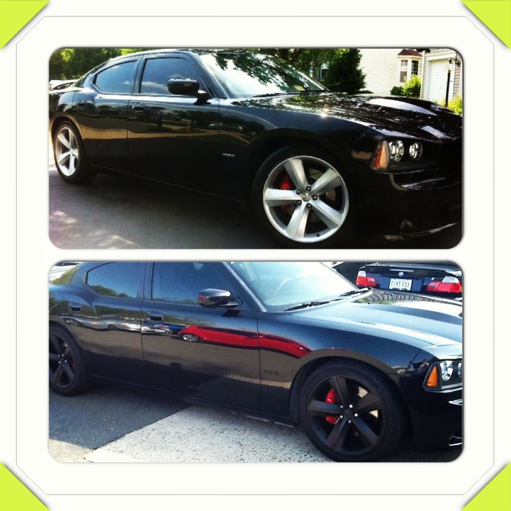 Before after Plasti dip Charger Forums