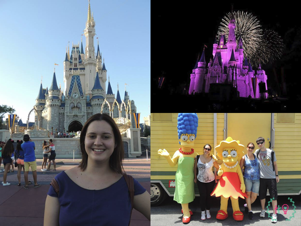 Fotos minhas na Disney, no Magic Kingdom e no Universal.