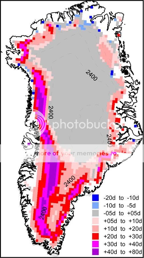 Greenland melt anomaly 2010