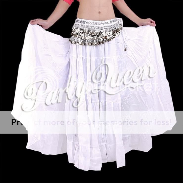 7Colr Gypsy Bohemia Tribal latin BELLY DANCE Long Skirt  