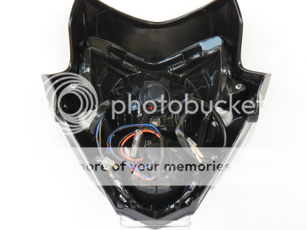 Streetfighter Motorcycle Ducati Supermoto Headlight Black Sonic Style 