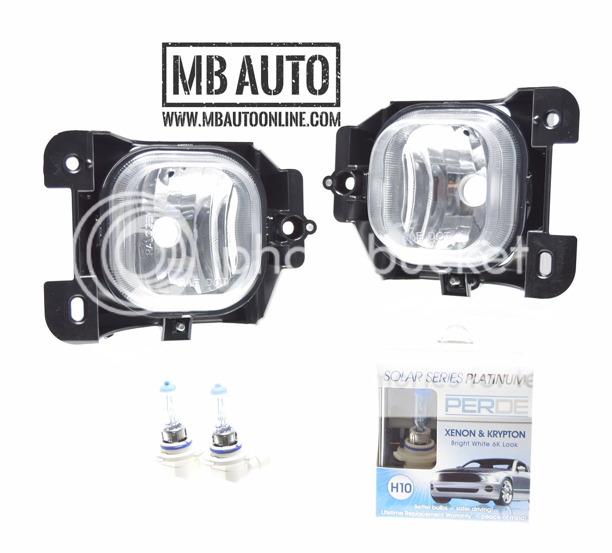 2004 2005 Ford Ranger clear fog lights lamps bumper pair with bulbs