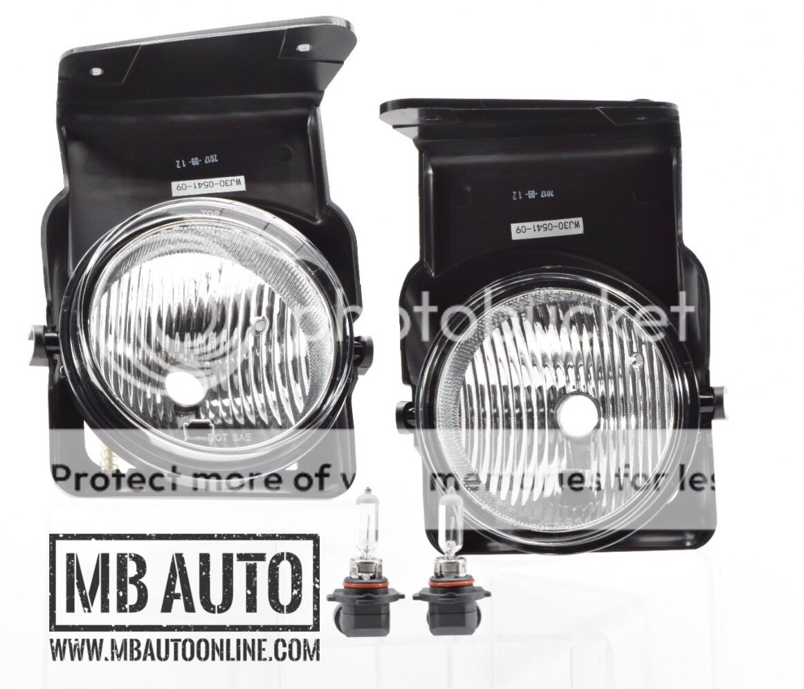 2003 2004 2005 2006 GMC 1500 2500 3500 Sierra clear fog lights pair with bulbs | eBay 2005 Gmc Sierra 2500hd Fog Light Bulb